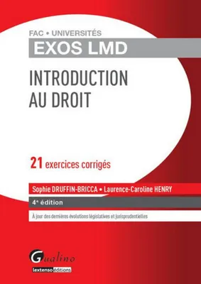exos lmd - introduction au droit - 4ème édition