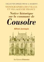 Cousorle (Notice Historique Sur la Commune de)