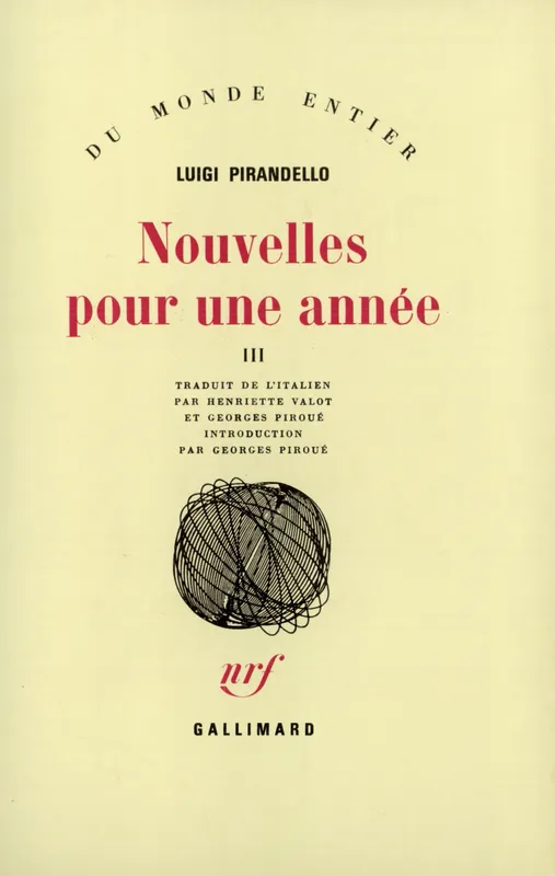 Livres Littérature et Essais littéraires Romans contemporains Etranger Nouvelles pour une année (Tome 3) Luigi Pirandello