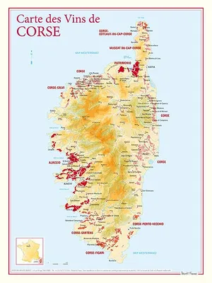 Carte des Vins de Corse, 30x40 cm