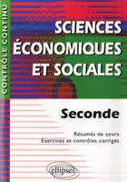 Sciences économiques et sociales seconde, seconde