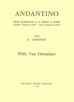 Andantino, Clarinette Sib ou saxophone Mib et piano