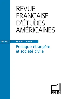 RFEA N°107 (2006-1), Politique étrangère et société civile