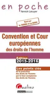 convention et cour européennes des droits de l'homme 2015-2016