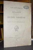 Club Alpin Français. Bulletin de la Section Vosgienne, quatorzième année, n° 7, novembre 1895