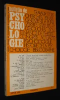 Bulletin de psychologie (n°309, tome XXVII, 1973-1974, 1-4)