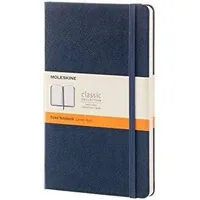 Moleskine Classic Large - Cahier - relié - 130 x 210 mm - 120 feuilles / 240 pages - papier ivoire - gradué - couverture bleu saphir