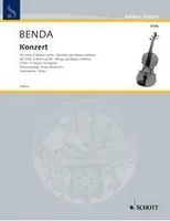 Concerto Fa majeur, früher Georg Benda zugeschrieben. viola and strings with harpsichord; 2 horns ad libitum. Réduction pour piano avec partie soliste.