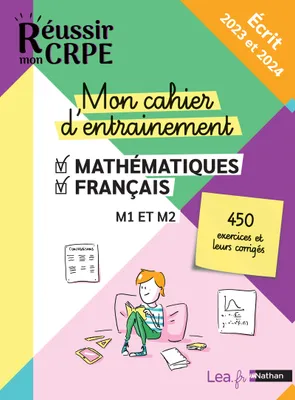 Mon cahier d'entrainement Mathématiques Français - M1 M2 - Concours 2023 et 2024