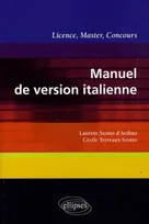 Manuel de version italienne. Licence, Master, Concours, Livre