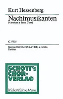 Vier Chorlieder, 3. Nachtmusikanten. op. 31. mixed choir (SSATBB) with tenor-solo. Partition de chœur.