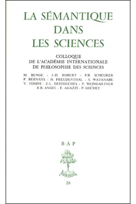 BAP n°26 - La sémantique dans les sciences