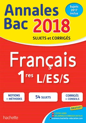 Annales Bac 2018 Français 1ères