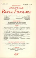 La Nouvelle Nouvelle Revue Française N' 8 (Aoűt 1953)