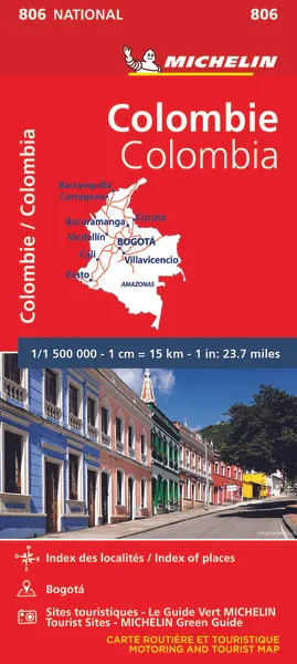Livres Loisirs Voyage Cartographie et objets de voyage Carte Nationale Colombie / Colombia 806