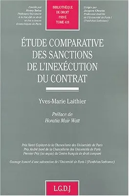 ETUDE COMPARATIVE DES SANCTIONS DE L'INEXECUTION DU CONTRAT
