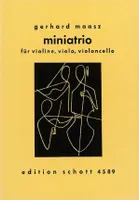 Miniatrio, violin, viola and cello. Partition.