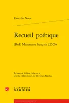 Recueil poétique, (BnF, Manuscrit français 22565)