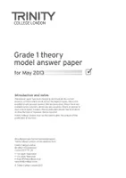 Theory Model Answer Paper Grade 1 2013, Theory exam preparation