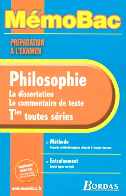 PHILOSOPHIE LA DISSERTATION,LE COMMENTAIRE DE TEXTE