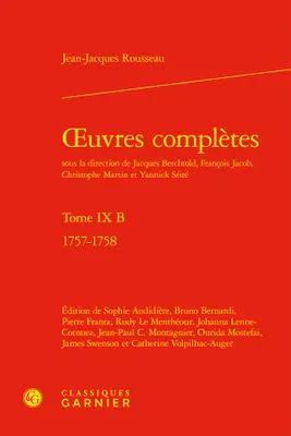 oeuvres complètes, 1757-1758