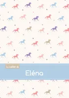 Le cahier d'Eléna - Blanc, 96p, A5 - Chevaux