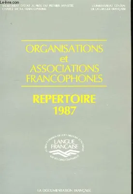 1987, répertoire, Organisations et associations francophones