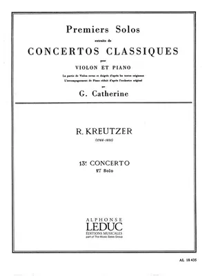 Concerto no. 13 (Kreutzer), Premiers Solos Concertos Classiques