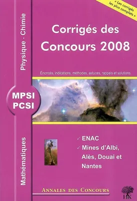Mathématiques, physique et chimie, MPSI, PCSI, [session] 2008