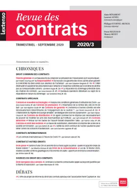Revue des contrats n°3-2020
