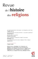 Revue de l'histoire des religions - Nº1/2020 Varia, Varia