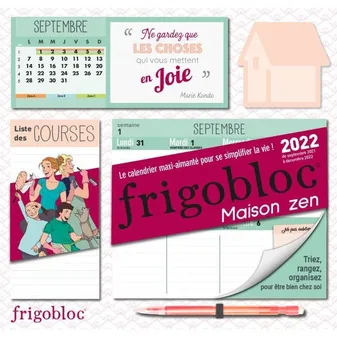 Frigobloc maison zen 2022 / le calendrier maxi-aimanté pour se simplifier la vie ! : de septembre 20