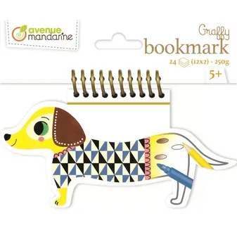 Graffy Bookmarks - Marque-pages à colorier - Chien
