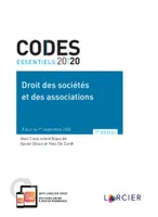 Code essentiel - Droit des sociétés et des associations 2020, À jour au 1<sup>er</sup> septembre 2020