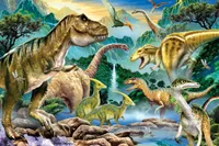 Vallée des Dinosaures puzzle 150 pièces 3D kids Howard Robinson