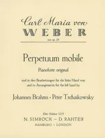 Perpetuum mobile, Originial and revised version for the left hand by Brahms and Tchaikovsky. op. 24. piano.