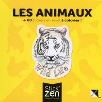 Les animaux + 60 stickers en relief à colorier !