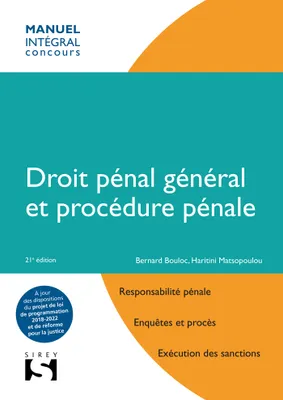 Droit pénal général et procédure pénale - 21e éd.