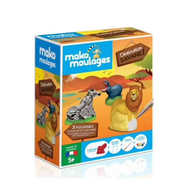 Jeux et Jouets Loisirs créatifs Pâtes à modeler et moulages Destination Savane Mako moulages Moulage