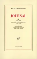 Journal / Roger Martin du Gard., 3, 1937-1949, Journal (Tome 3-1937-1949 - Textes autobiographiques (1950-1958)), 1937-1949 - Textes autobiographiques (1950-1958)