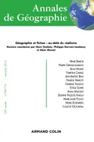 Annales de géographie n° 709-710 (3-4/2016) Géographie et fiction : au-delà du réalisme, Géographie et fiction : au-delà du réalisme