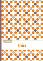 Le carnet d'Inès - Lignes, 96p, A5 - Ronds Orange Gris Violet