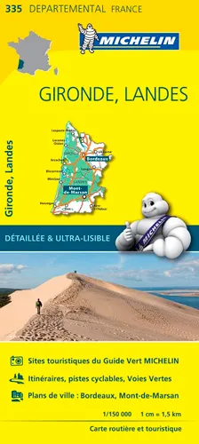 Livres Loisirs Voyage Cartographie et objets de voyage Départements France, 335, Carte Départementale Gironde, Landes 335