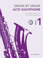 Grade by Grade - Saxophone alto, Degré 1. alto saxophone and piano.