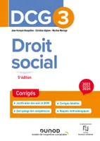 0, DCG 3 - Droit social - Corrigés 2023-2024