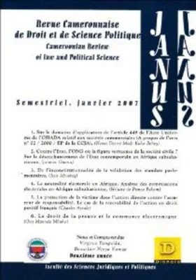 Revue Camerounaise de Droit et de Science Politique (Janus 2), Cameroonian Review of Law and Political Science