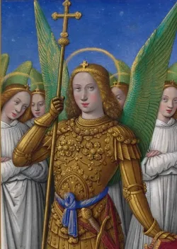 Carnet ligné Heures Anne de Bretagne, Ange en armure