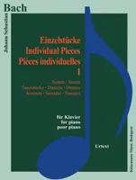 Partition - Bach - Pièces individuelles I - suites, danses, sonates - pour piano