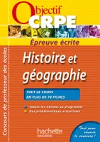 Histoire et géographie CRPE épreuve écrite, épreuve écrite
