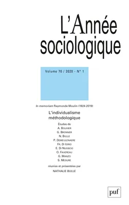 Annee sociologique 2020, vol. 70(1), L'individualisme méthodologique aujourd'hui